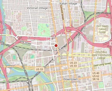 Map showing Martini Modern Italian