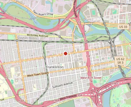 Map showing Tommy's Diner