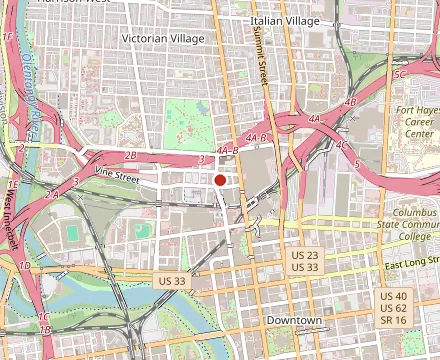Map showing Hoyo's Kitchen