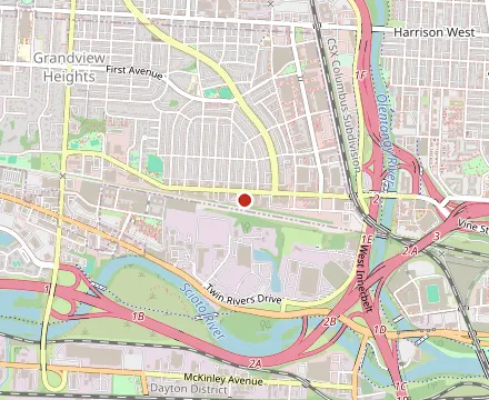 Map showing High Bank Distillery Co