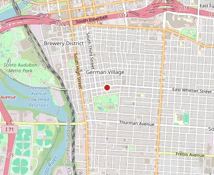 Map showing The Brown Bag Deli