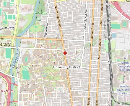 Map showing Buckeye Donuts