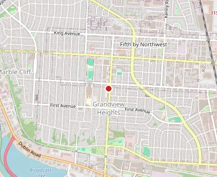 Map showing The Avenue Steak Tavern